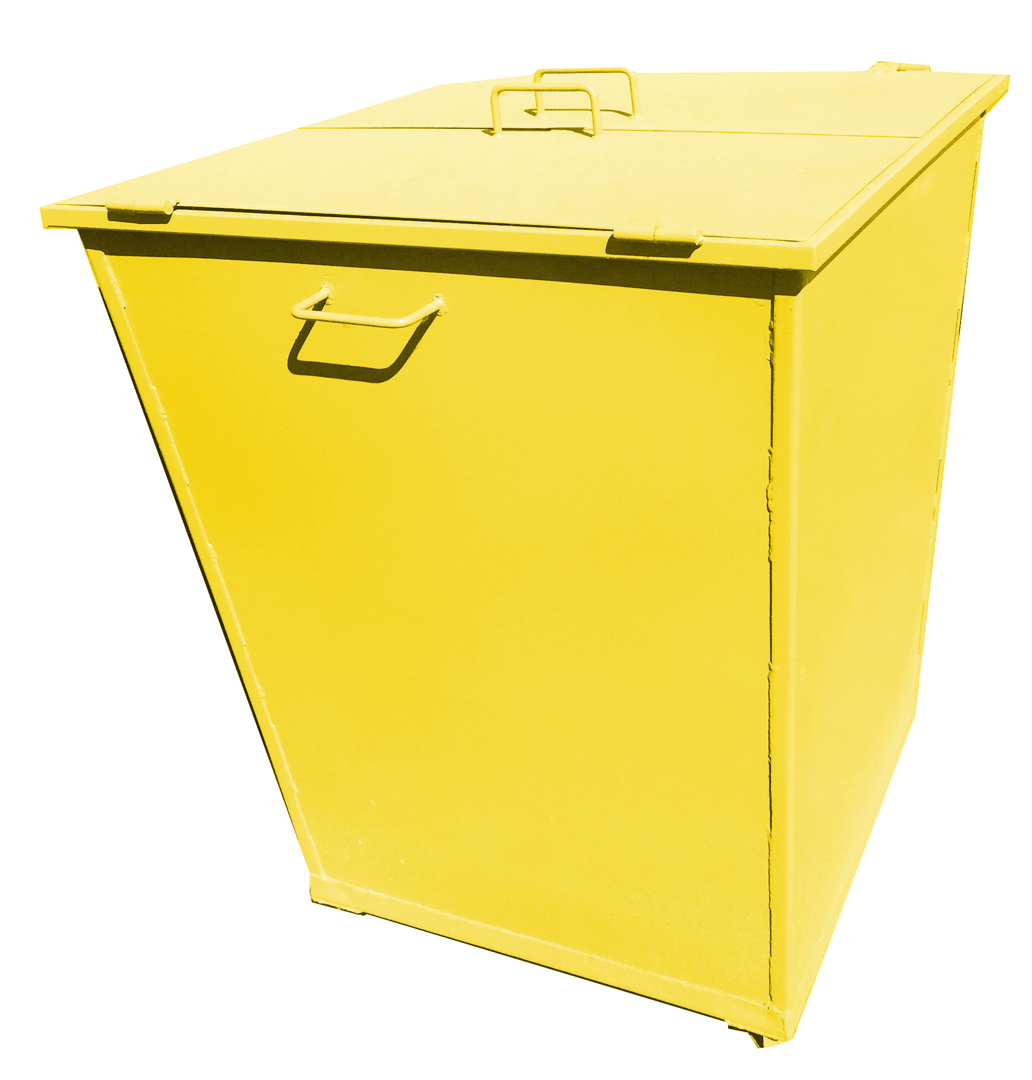 Контейнер з кришкою АТМ ЮНІОН для ТПВ 750 л, метал 2 мм, жовтий